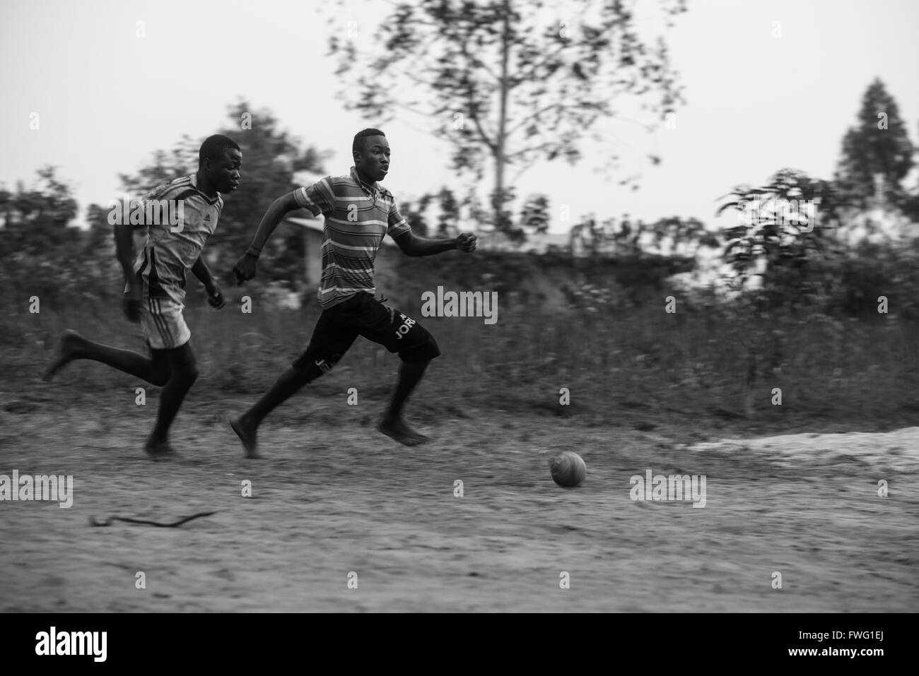 Street Soccer, Repubblica Democratica del Congo Foto Stock