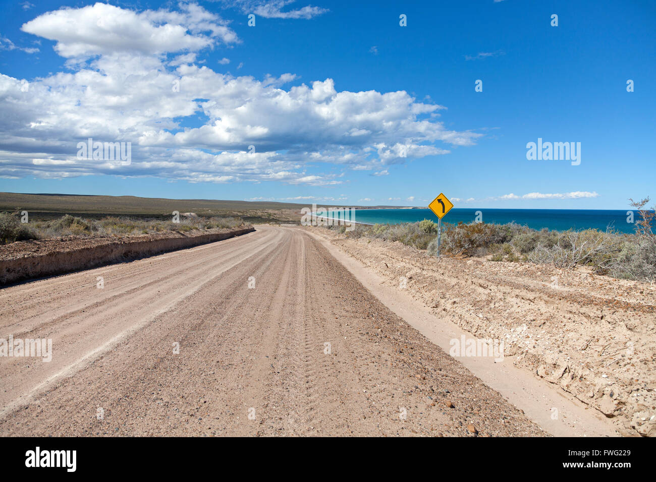 Playa El Doradillo, Patagonia, Chubut Provincia, Argentina, Sud America Foto Stock