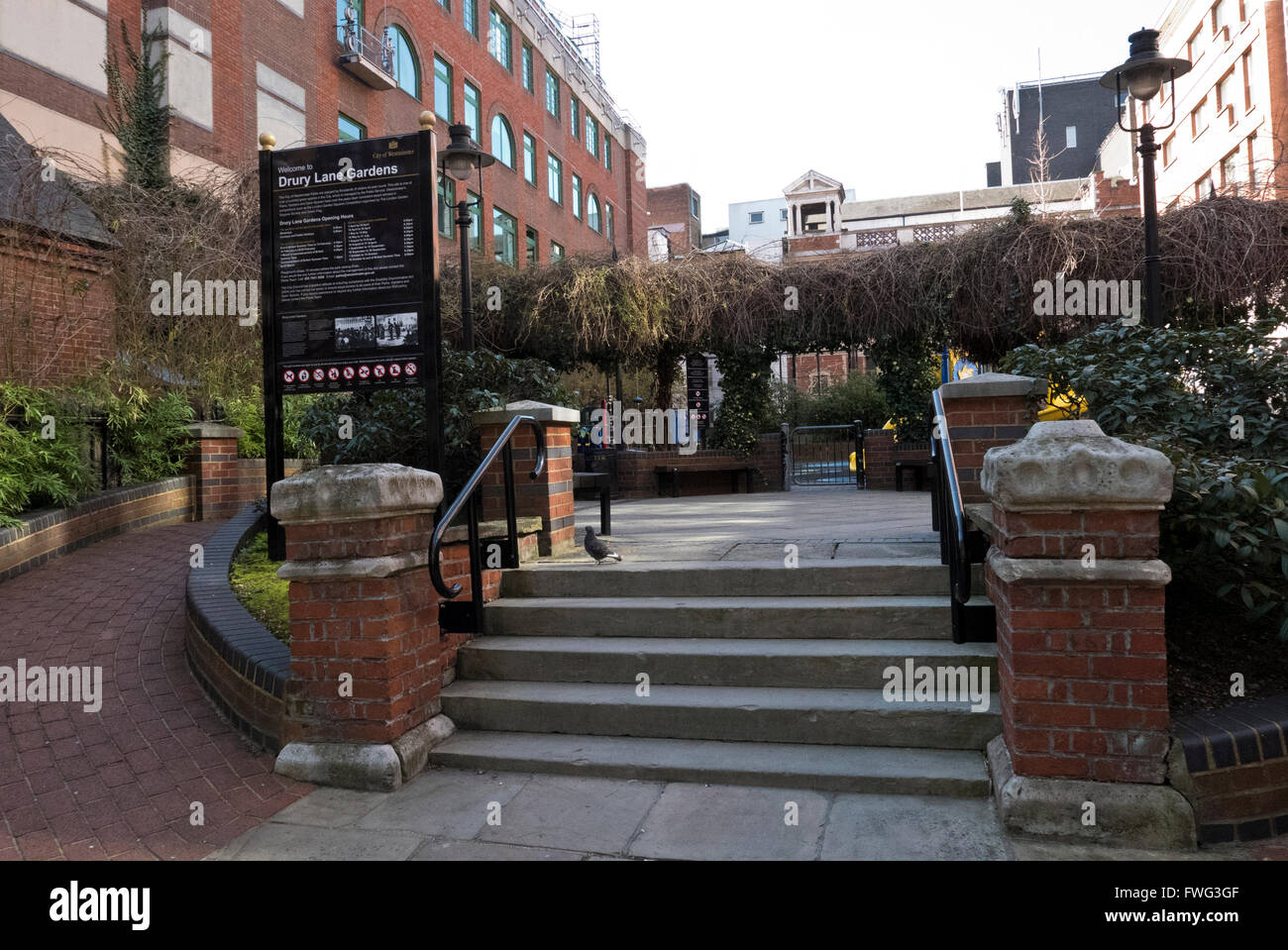 Drury Lane nel Giardino Giardino dissimulata, Londra, Regno Unito. Foto Stock