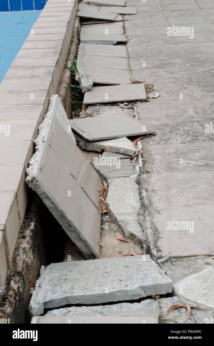 Frattura di terra Foto Stock