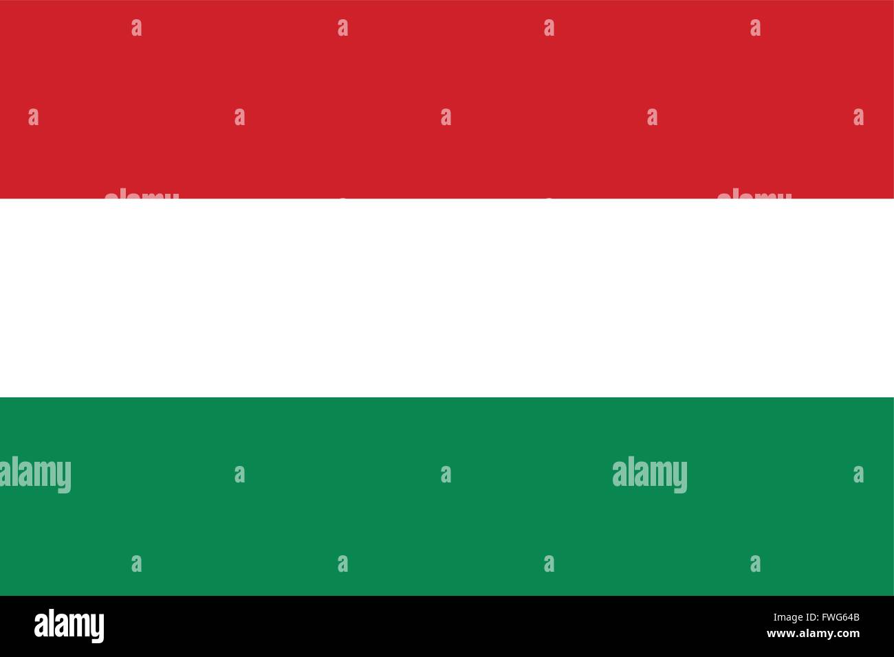 Bandiera di Ungheria Illustrazione Vettoriale