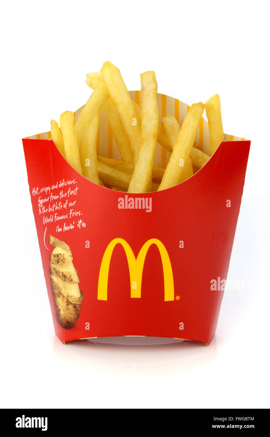 BANGKOK, Thailandia-Aprile 3, 2016: McDonald's snack set. McDonald's Corporation è la più grande del mondo di catena di hamburger fast foo Foto Stock