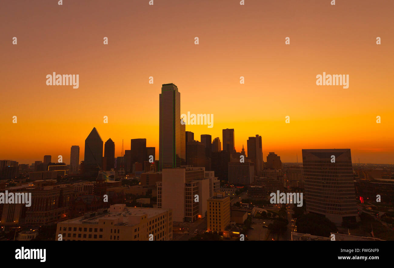 Skyline, Dallas, Texas, Stati Uniti d'America, America del Nord Foto Stock