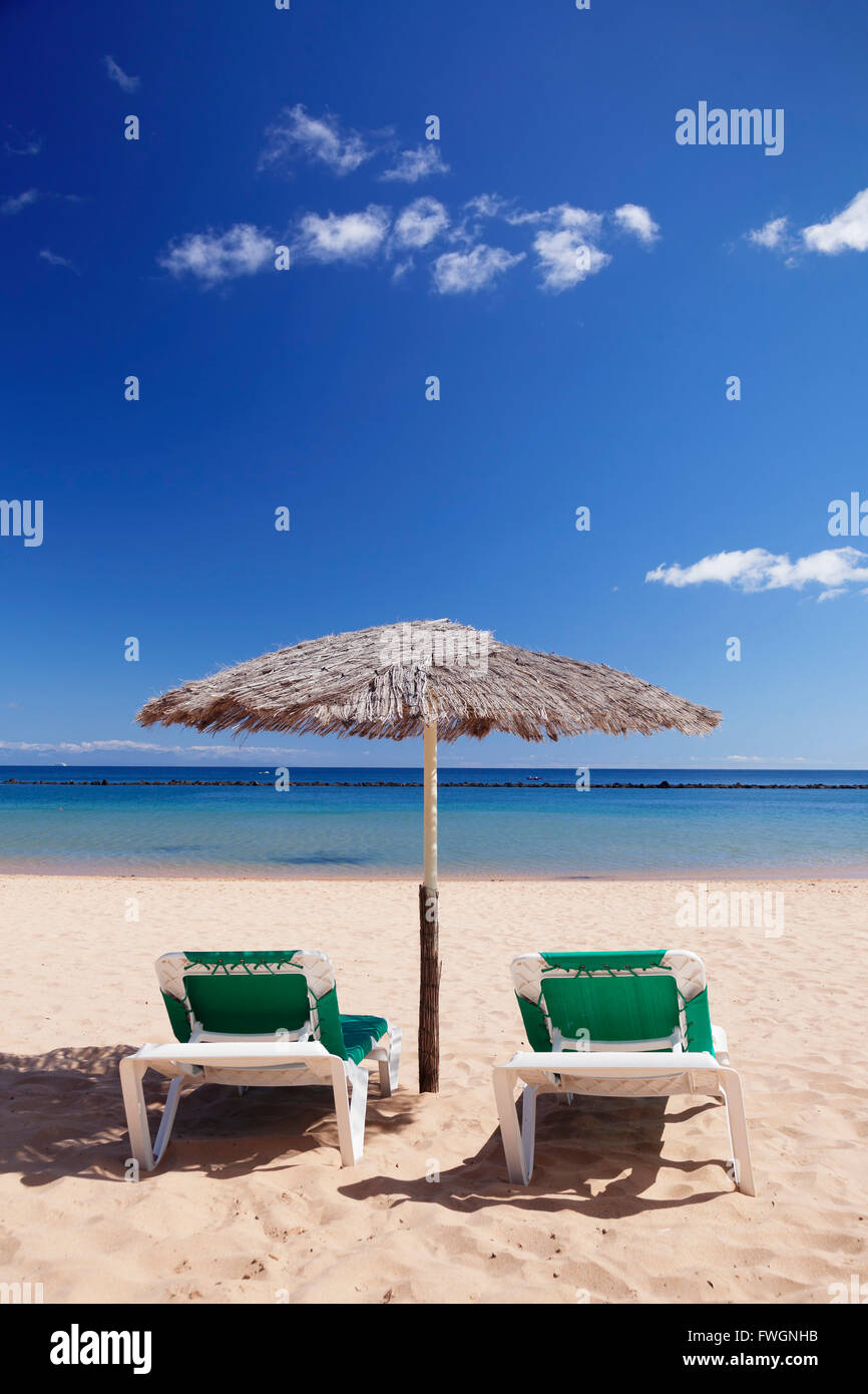 Playa de Las Teresitas Beach, San Andres, Tenerife, Isole Canarie, Spagna, Atlantico, Europa Foto Stock