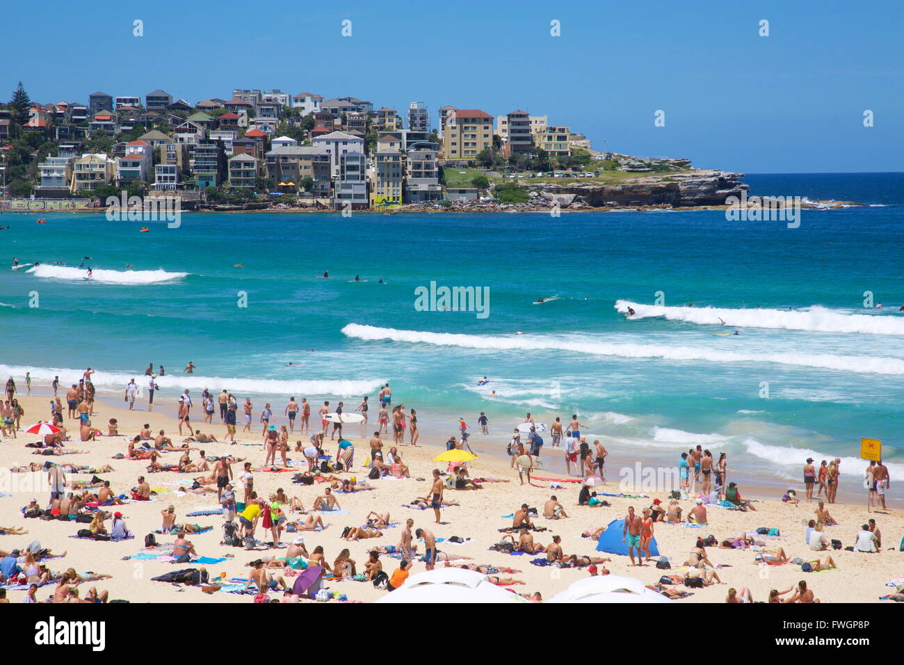 La spiaggia di Bondi, Sydney, Nuovo Galles del Sud, Australia, Oceania Foto Stock
