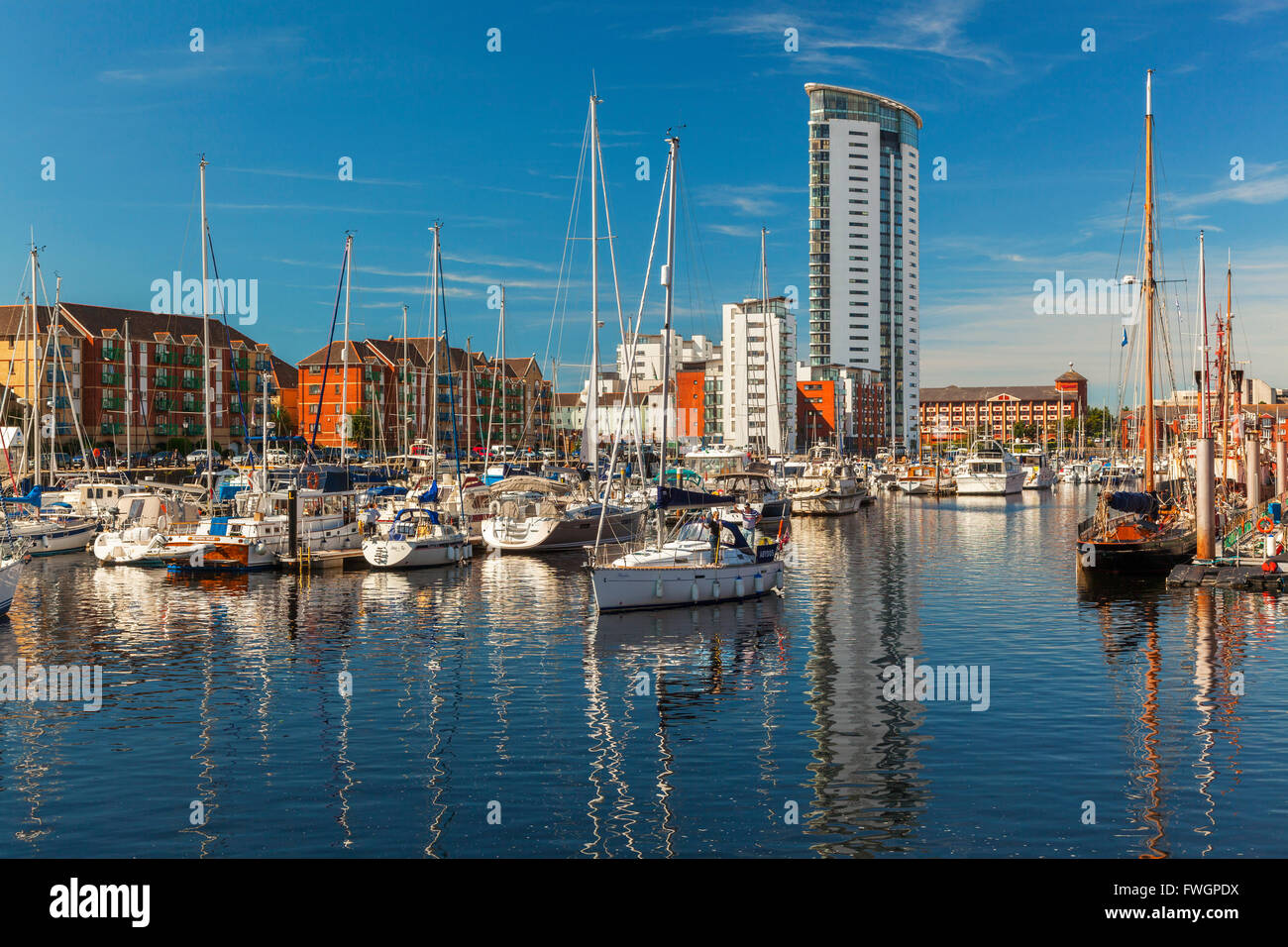 Marina di Swansea, Swansea, Wales, Regno Unito, Europa Foto Stock