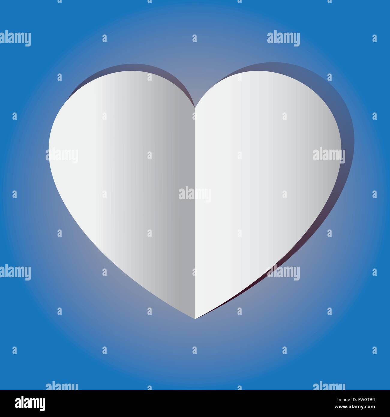 Il vettore grafico cuore blu per scopo diverso Illustrazione Vettoriale