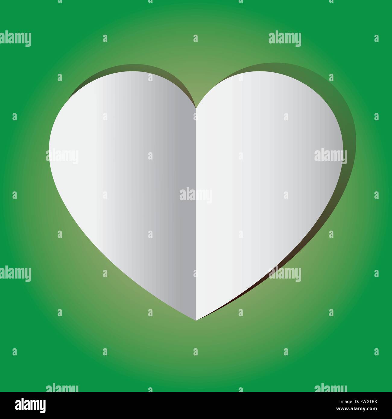 Il vettore grafico cuore verde per scopo diverso Illustrazione Vettoriale