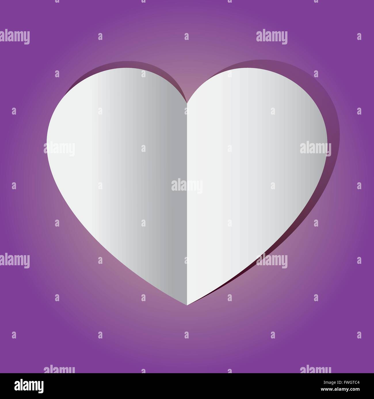 Il vettore grafico cuore viola per scopo diverso Illustrazione Vettoriale