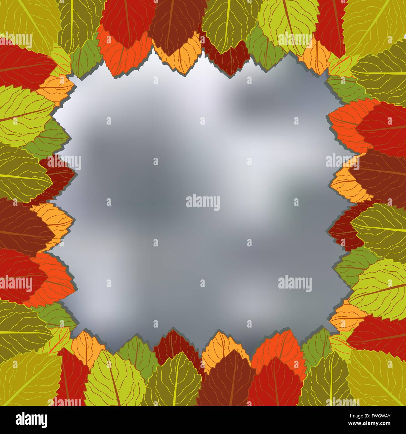 Il fogliame di autunno sfondo sfocato - illustrazione vettoriale EPS. 8 Illustrazione Vettoriale