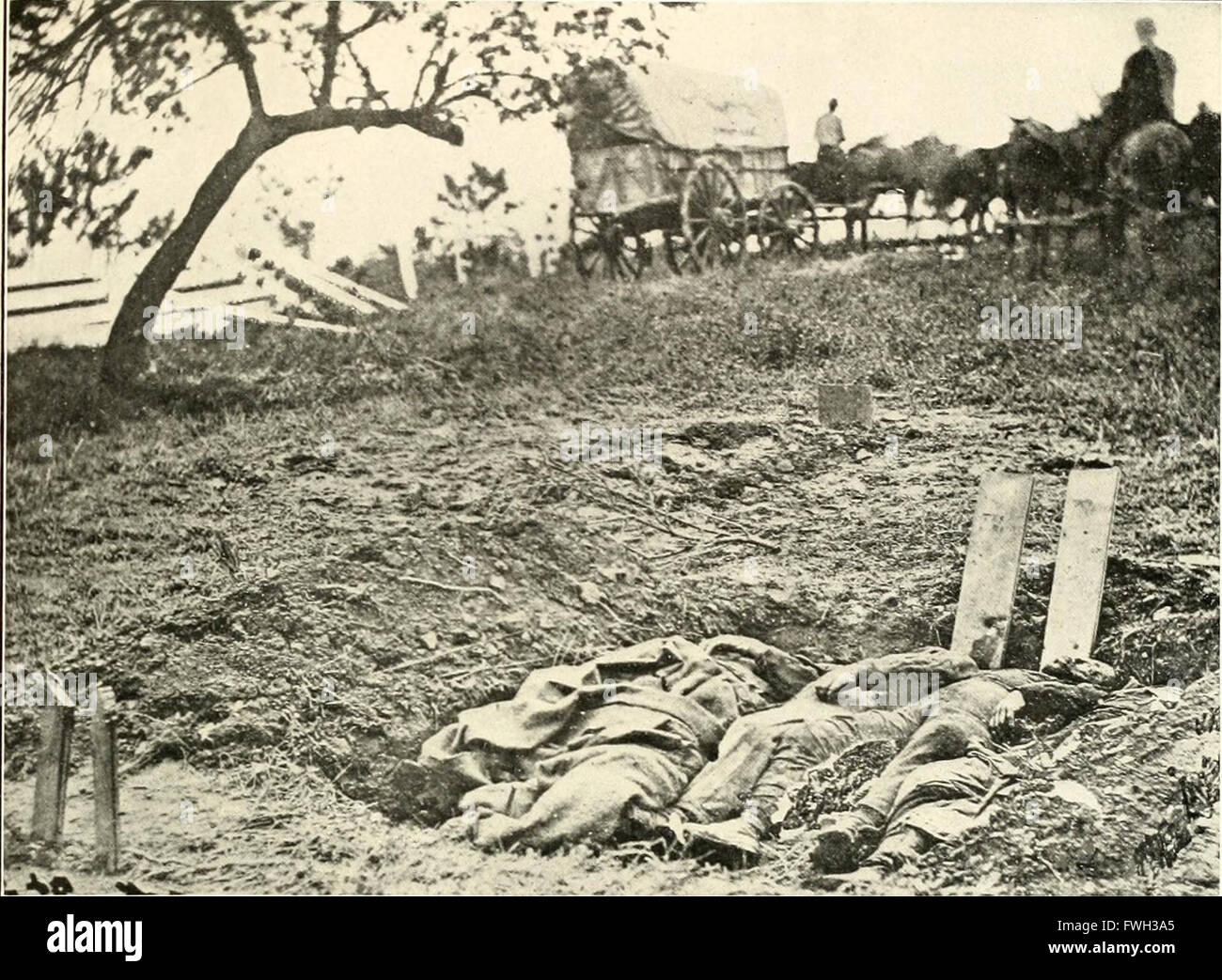 La guerra civile attraverso la fotocamera - centinaia di fotografie vivaci effettivamente preso in guerra civile volte, insieme con Elson della nuova storia (1912) Foto Stock