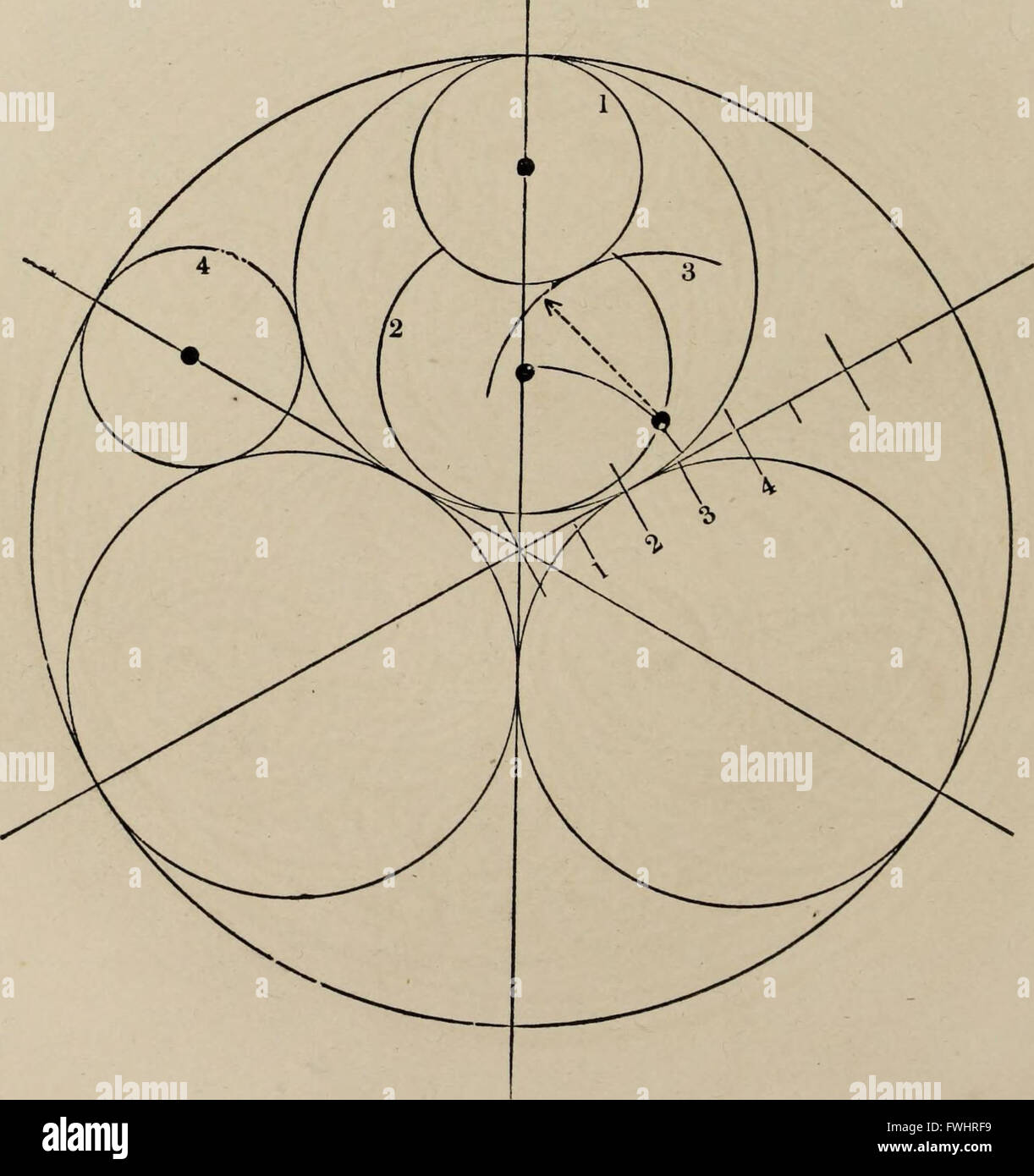 La potenza della forma applicata a tracery geometrico - cento disegni e dei loro fondamenti derivanti da uno schema (1851) Foto Stock