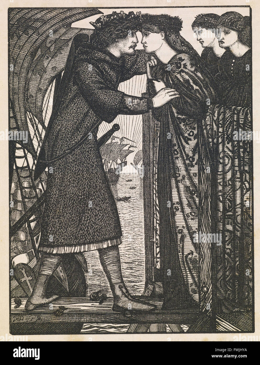 Edward Burne-Jones - Re Sigurd il crociato - un norvegese Saga - Birmingham Museum & Art Gallery Foto Stock