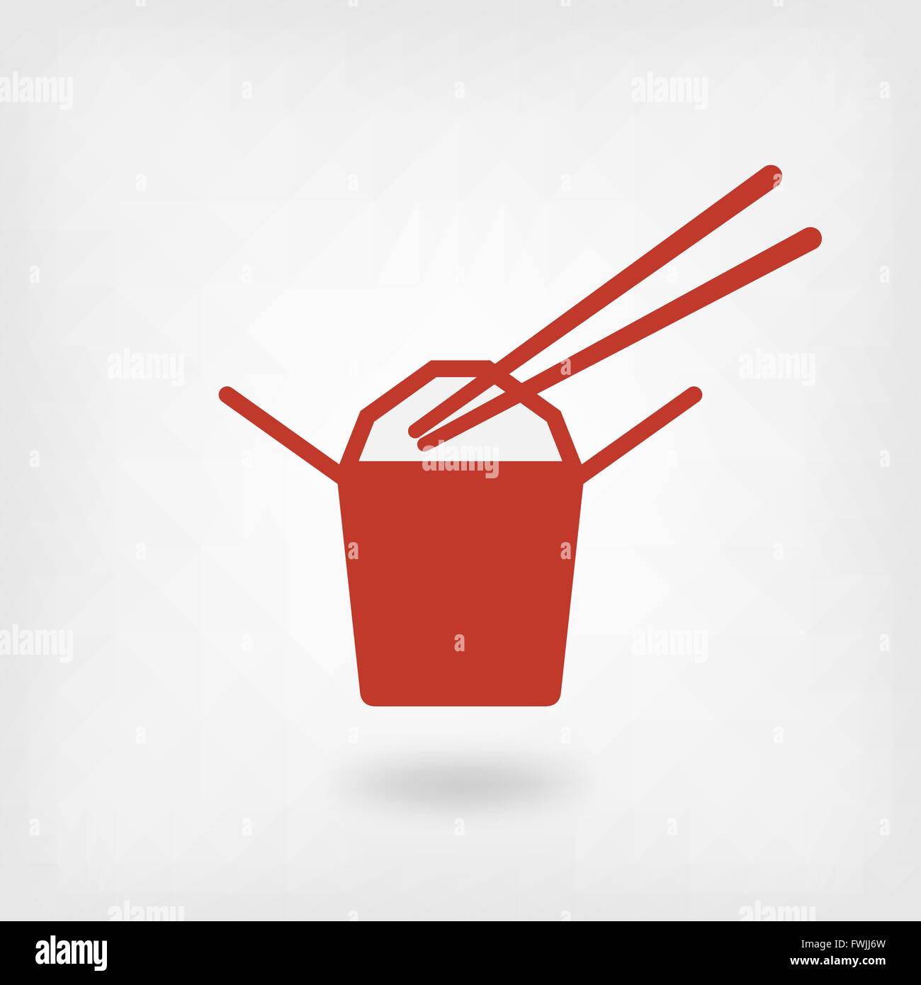 Cibo cinese box logo. illustrazione vettoriale - eps 10 Illustrazione Vettoriale