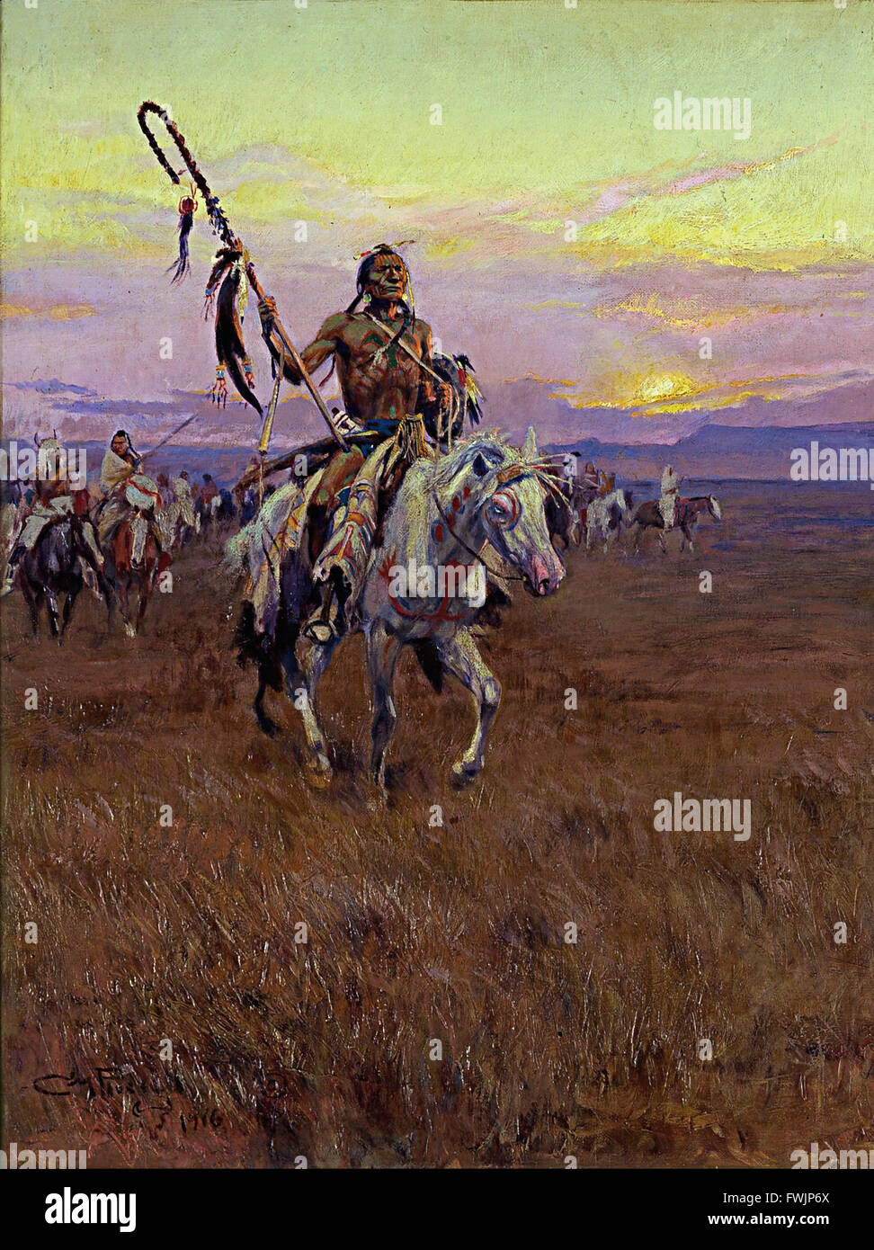 Charles Marion Russell - Uomo Medicina - Blanton Museum of Art Foto Stock