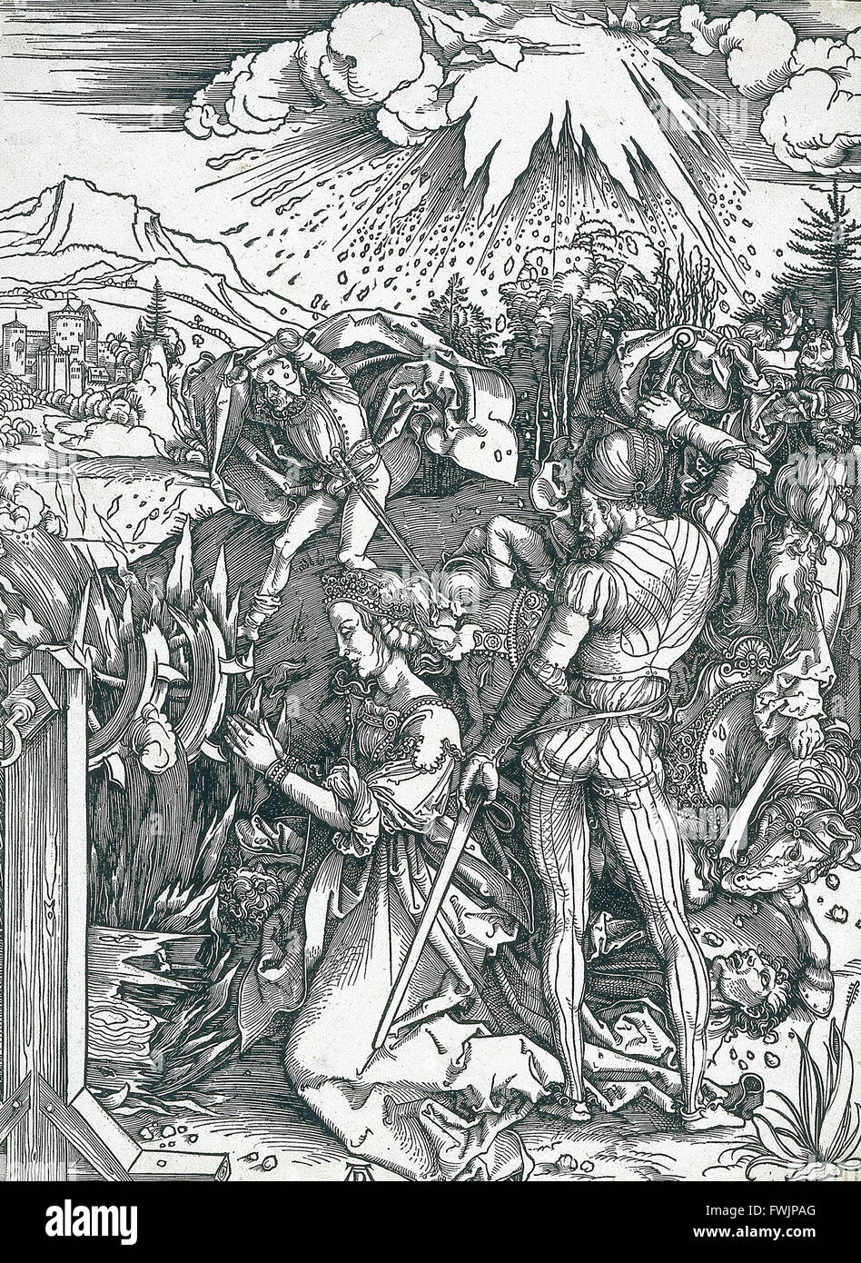 Albrecht Dürer - il martirio di Santa Caterina - Blanton Museum of Art Foto Stock