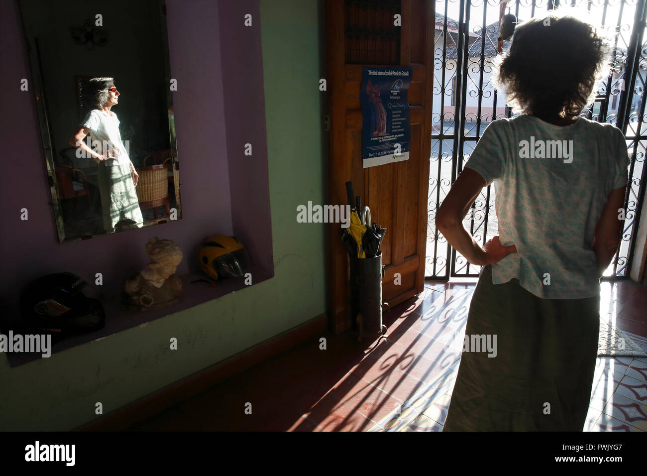 Piccola lobby, Granada, Nicaragua Foto Stock