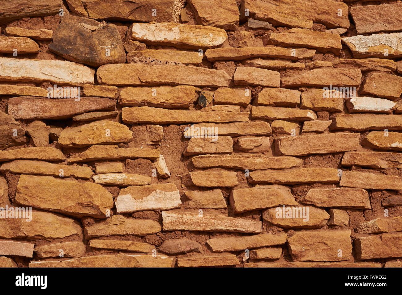 In mattoni e adobe rovina chiesa, Santa Rosa, Nuovo Messico, STATI UNITI D'AMERICA Foto Stock