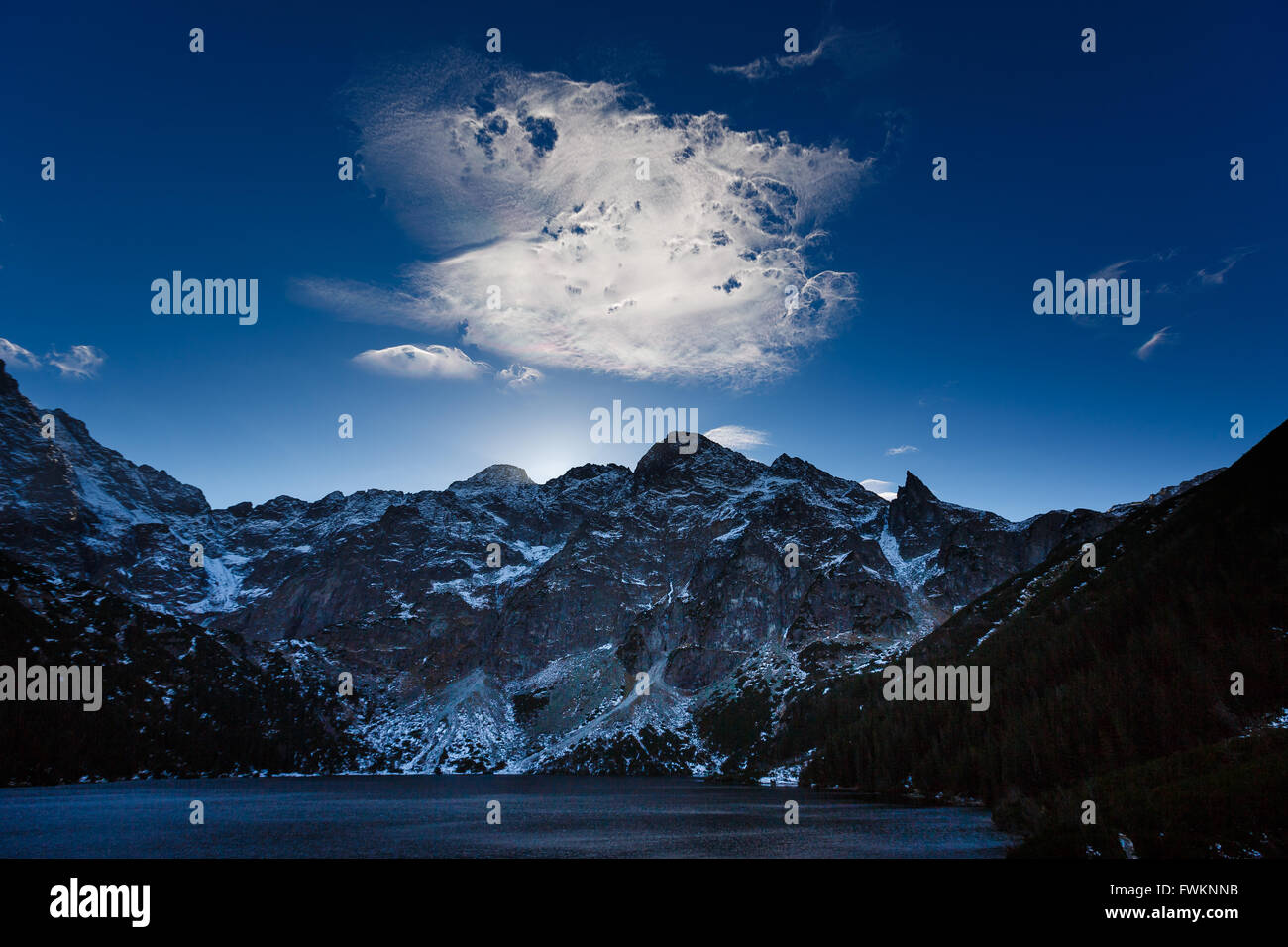 Occhio del mare lago monti Tatra, Polonia Foto Stock