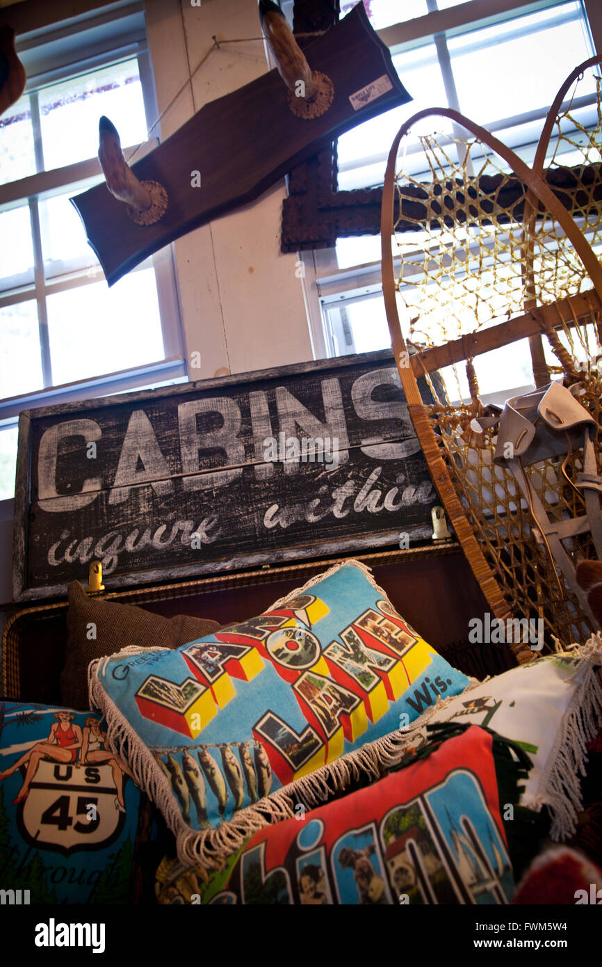 Paese store nel Northwoods in terreni O'Laghi, Wisconsin Foto Stock