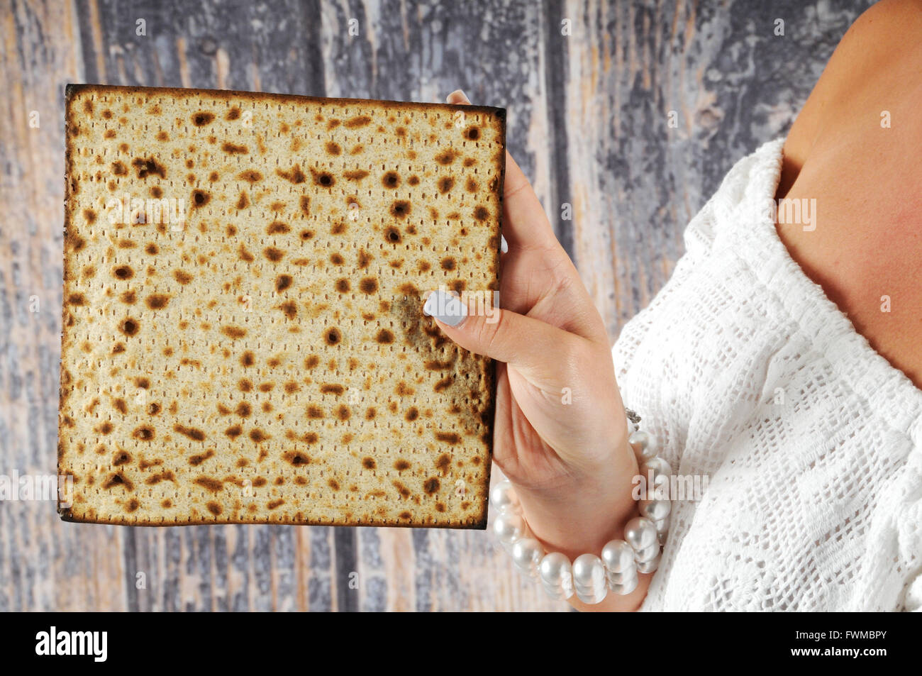 Pasqua ebraica Matzo Foto Stock