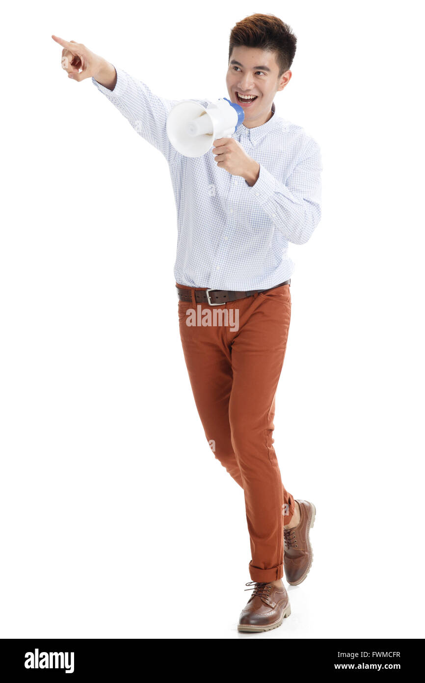 Ritratto di giovane uomo in abbigliamento casual Foto Stock