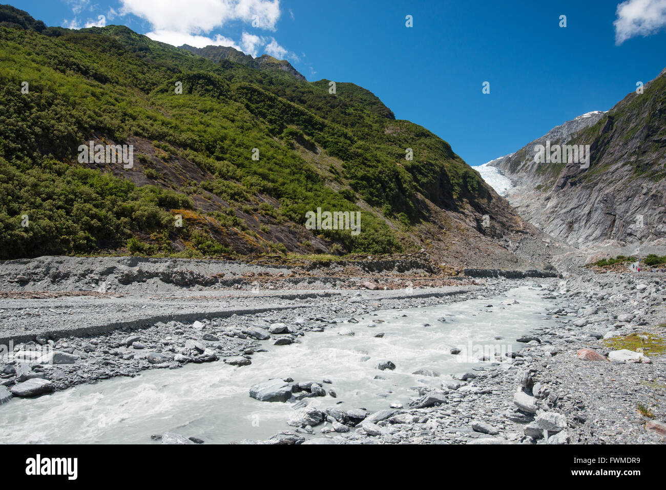 Trekking al ghiacciaio Franz Josef in Westland National Park, Nuova Zelanda Foto Stock