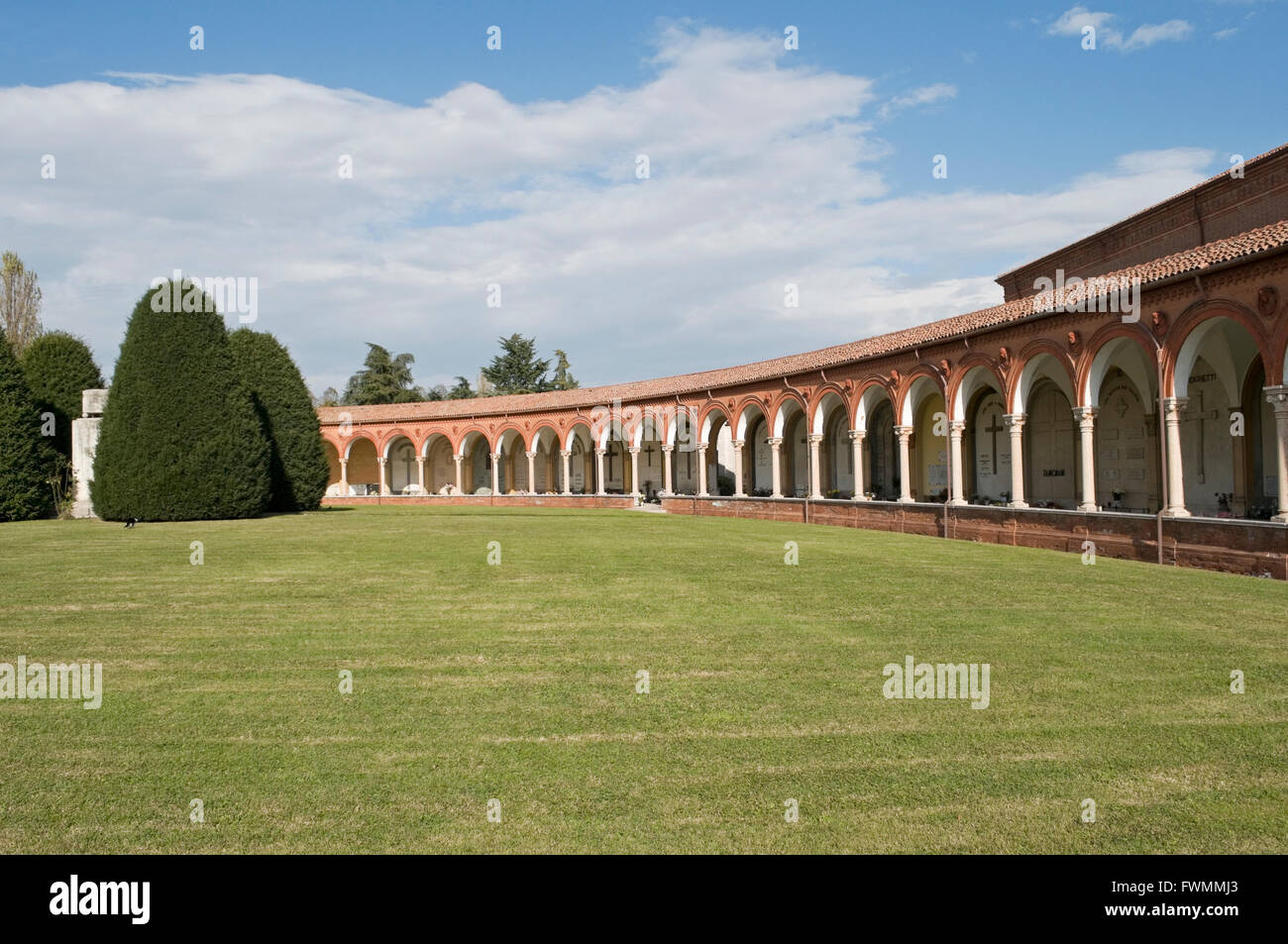 Certosa di San Giacomo (Certosa) Cimitero Monumentale, Ferrara, Italia Foto Stock