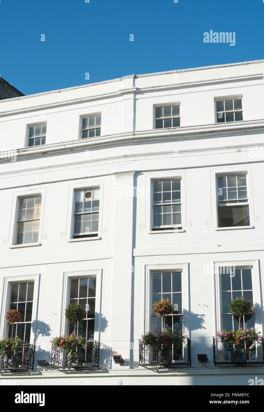 Periodo di architettura di Clarence Street,Cheltenham Foto Stock