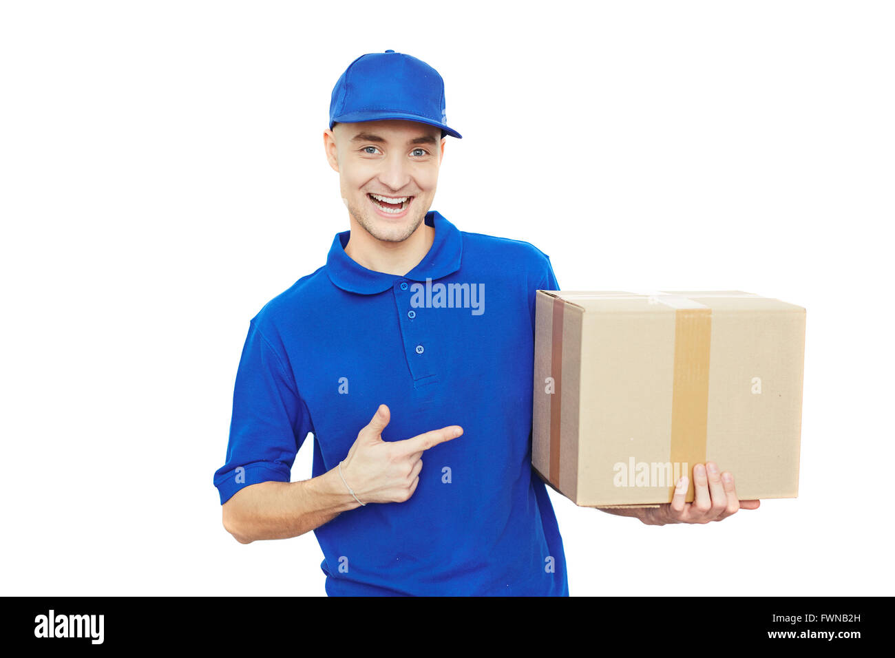 Uomo di consegna Foto Stock