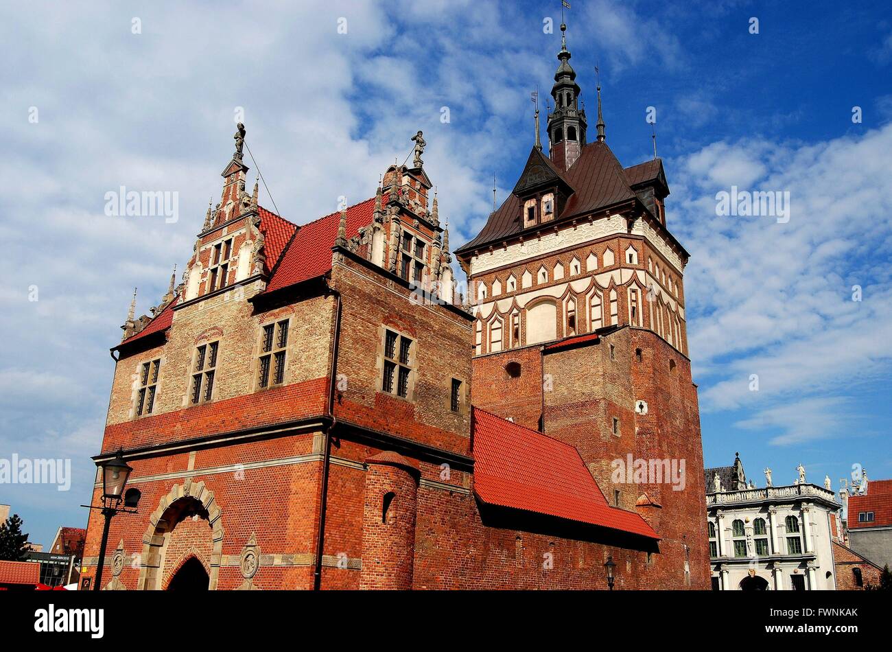 Gdansk, Polonia: Ex carcere di torre e la Prigione ospita ora una strumenti di tortura museum Foto Stock