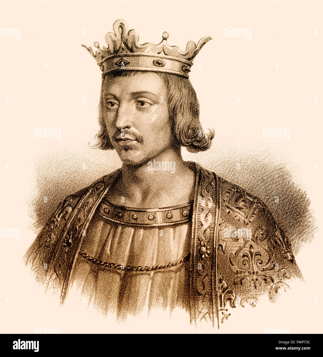 Childebert III, chiamato appena, 670 o 683-711, Merovingi re dei Franchi Foto Stock