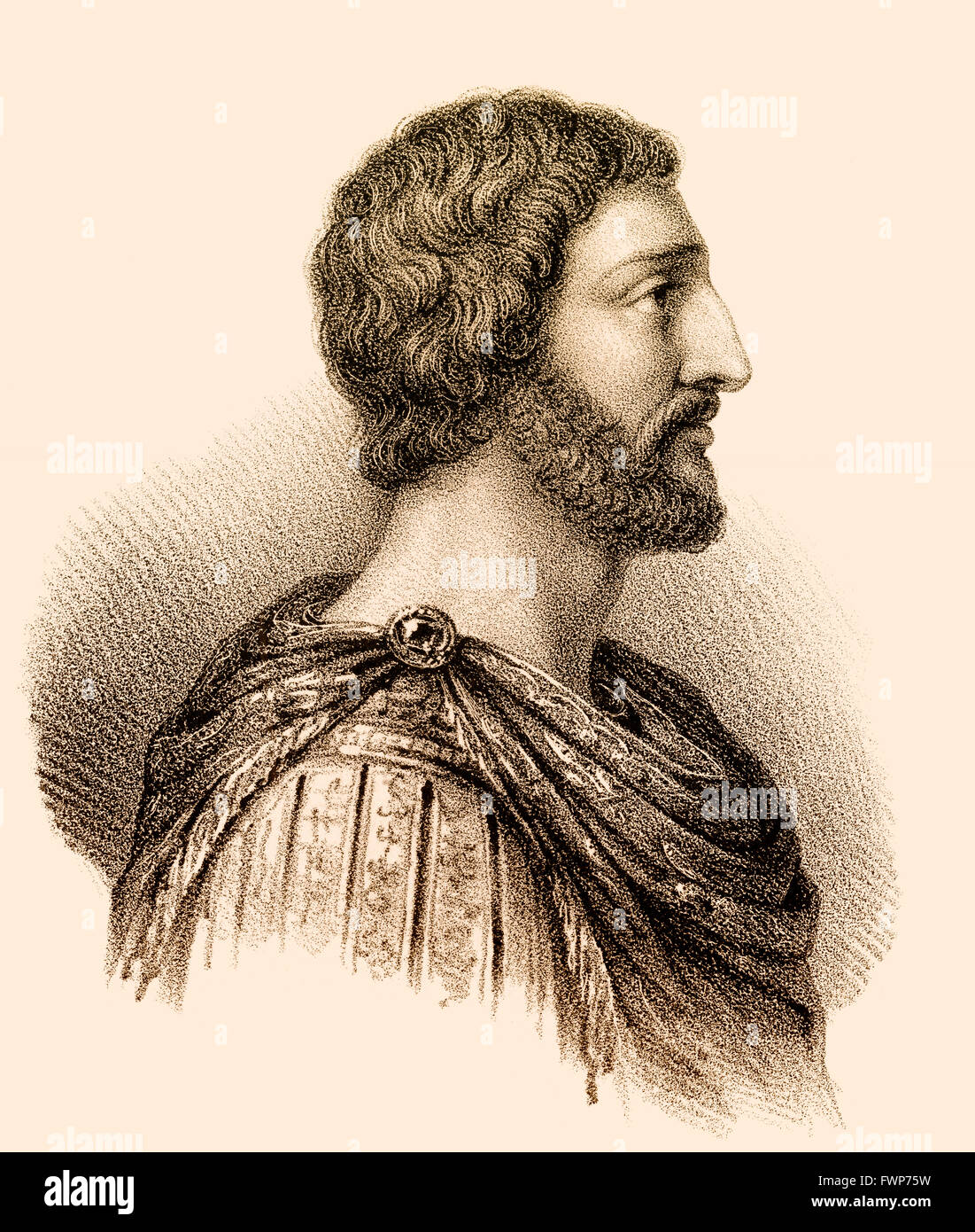 Carlo Magno, Carlo il Grande o Carolus Magnus, 747-814, re dei Franchi e imperatore dei romani, dinastia carolingia, Ka Foto Stock