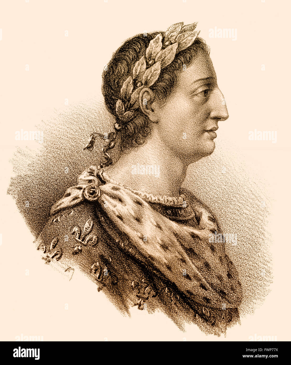 Carlo III, chiamato il Semplice o Semplice, 879-929, re della Francia occidentale e Lotharingia Foto Stock