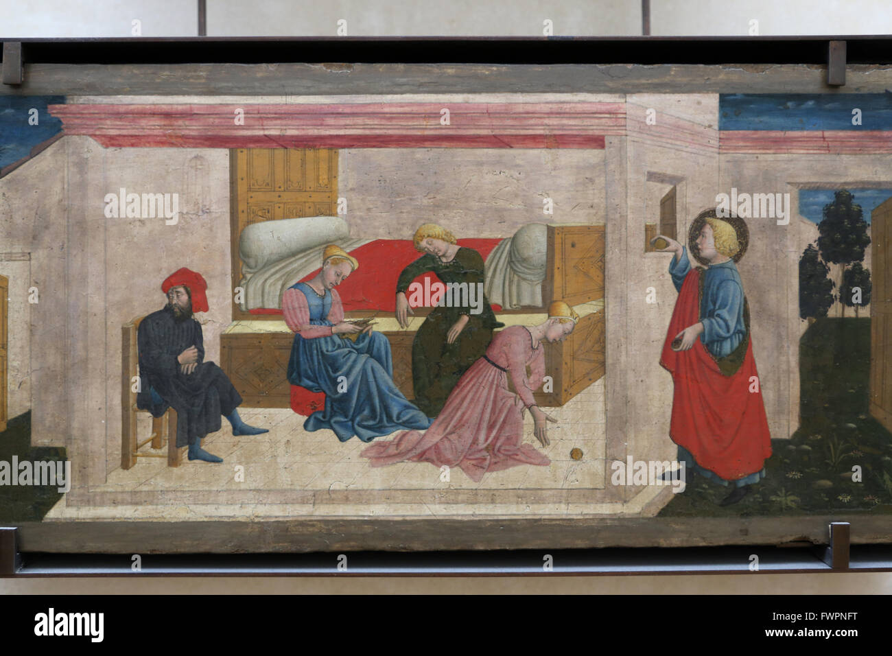 Giovanni Francesco da Rimini (1420-1470). L'Italiano Inizio pittore rinascimentale. La Carità di San Nicola di Bari. Foto Stock