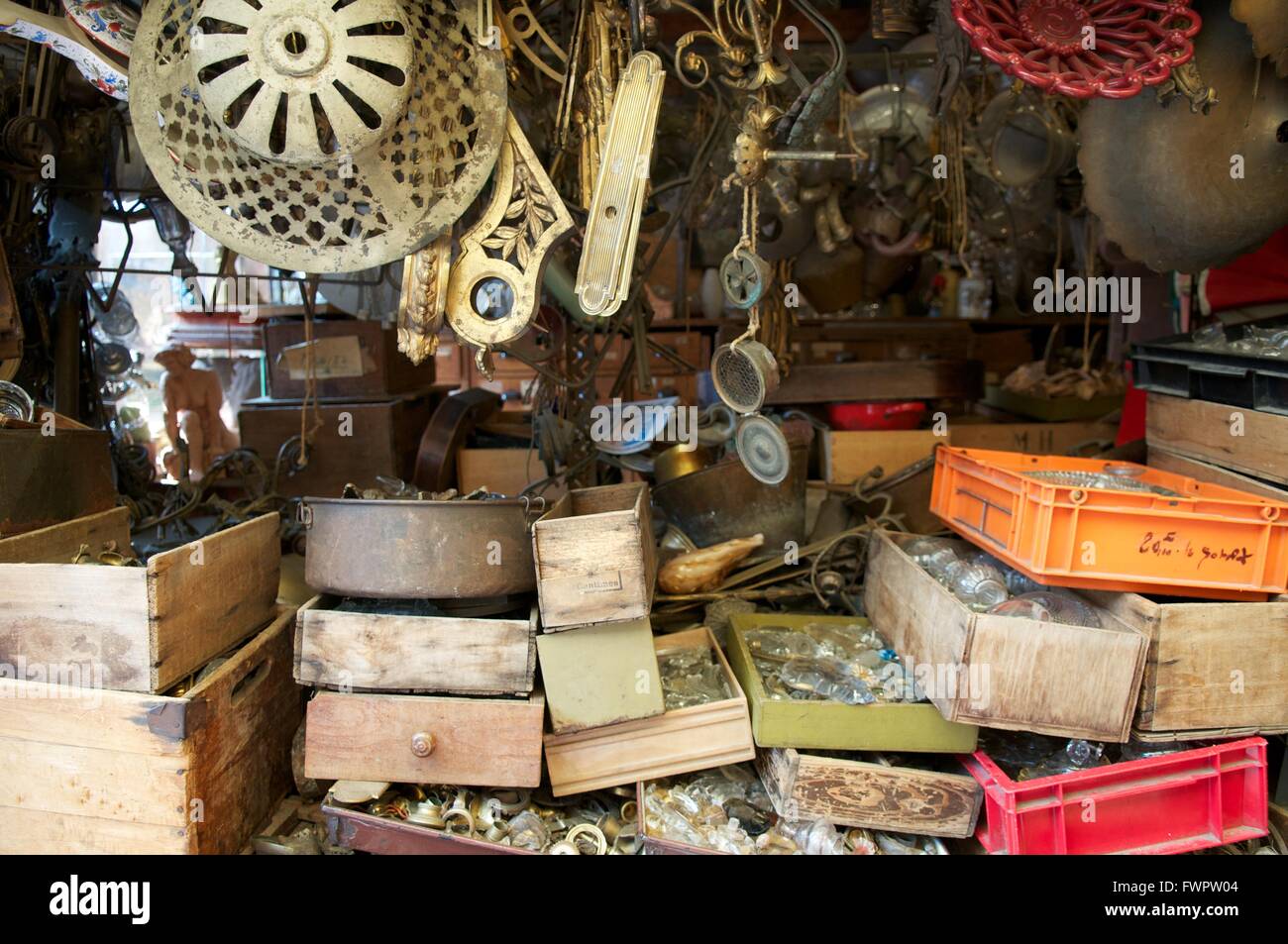 Mercato delle Pulci a Parigi Foto Stock