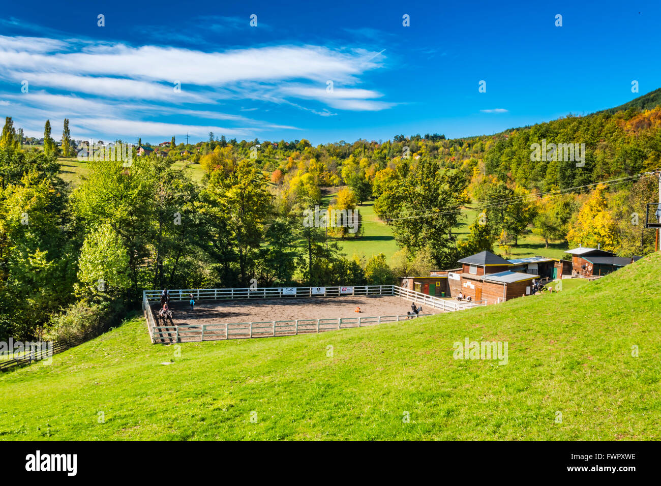 Stabile in valle Foto Stock