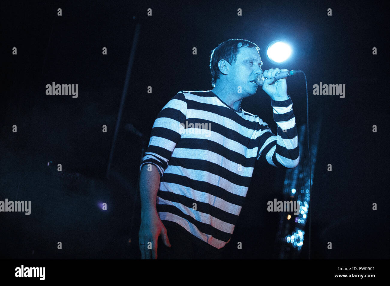 Mosca - 31 marzo, 2016 : Russo cantante rap Vladimir Afanasiev noto come Nigativ presenta il suo album di musica Nix Et Nox a 16 tonnellate nightclub Foto Stock