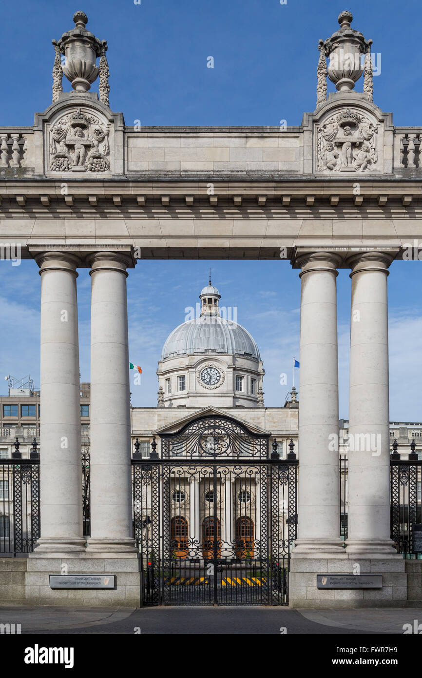 Gli edifici del governo, la sede del governo del Primo Ministro, Merrion Street, Dublin, Irlanda Foto Stock