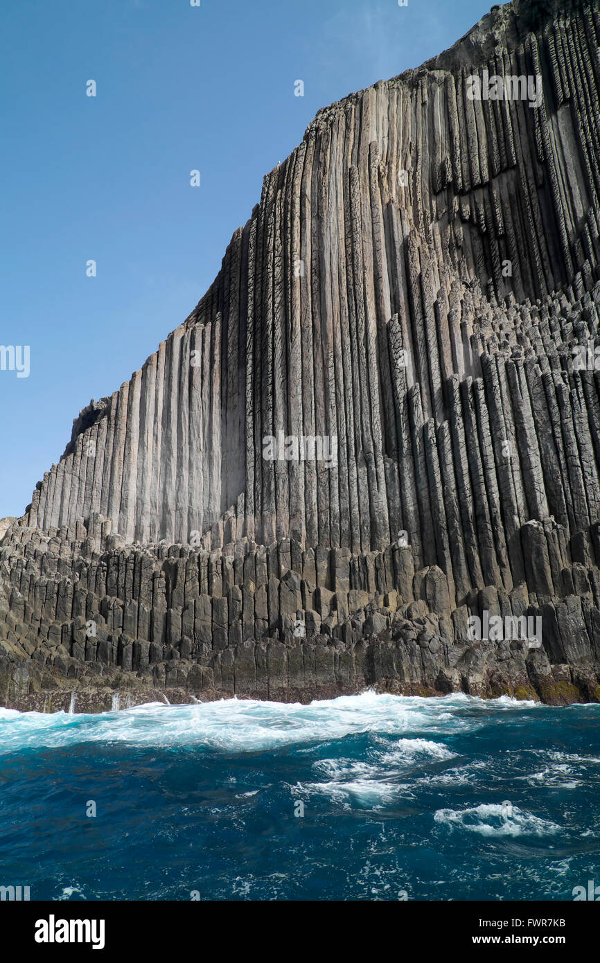 Colonne di basalto Los Órganos, La Gomera, isole Canarie, Spagna Foto Stock