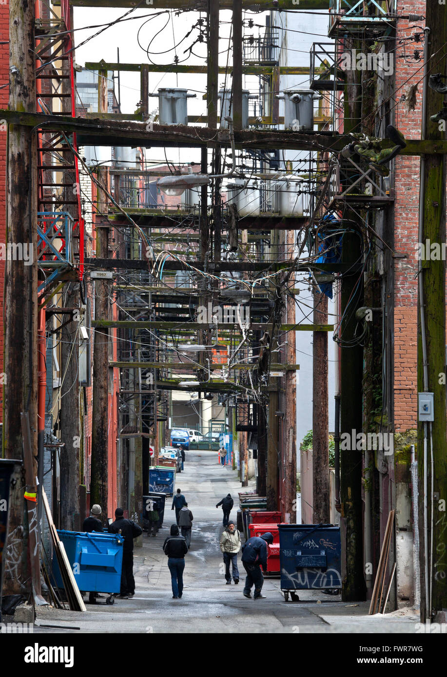 Vicolo Downtown-Eastside. Foto Stock