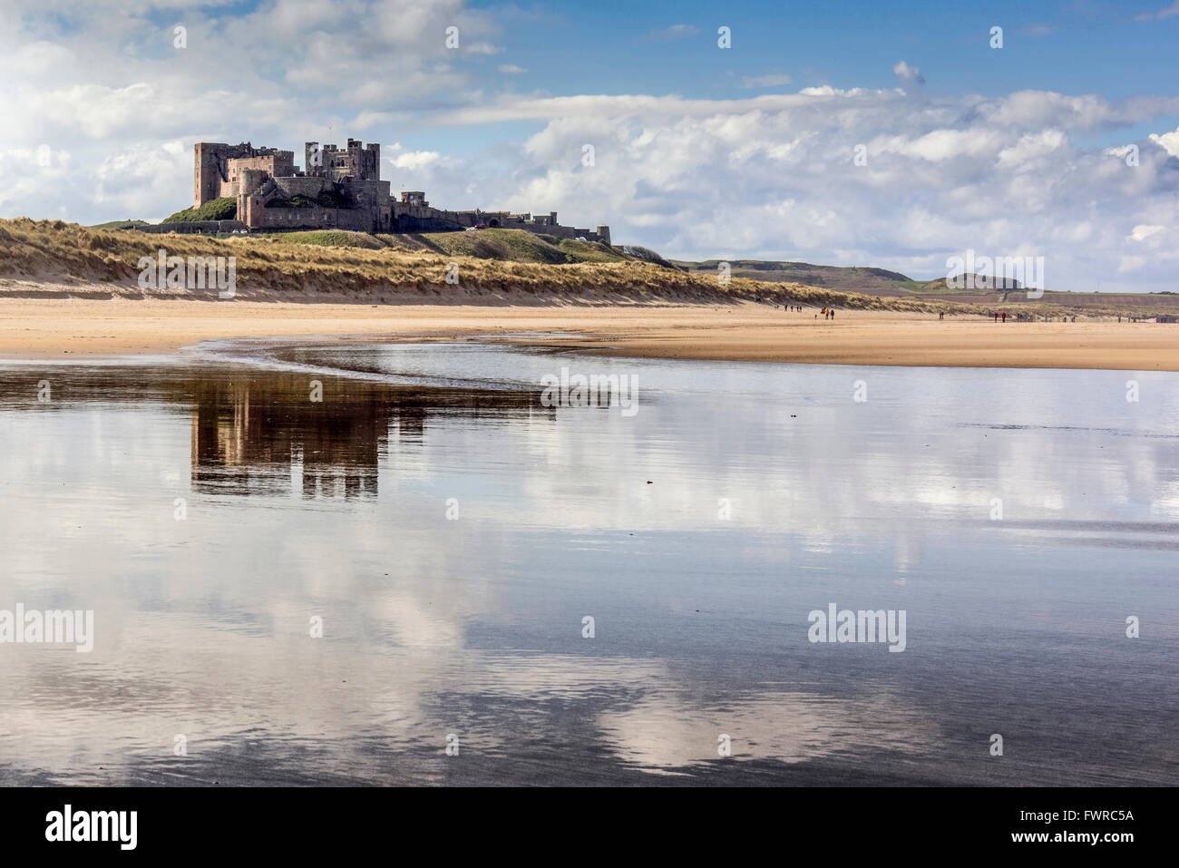 Il castello di Bamburgh Northumberland. Inghilterra del nord est. Foto Stock