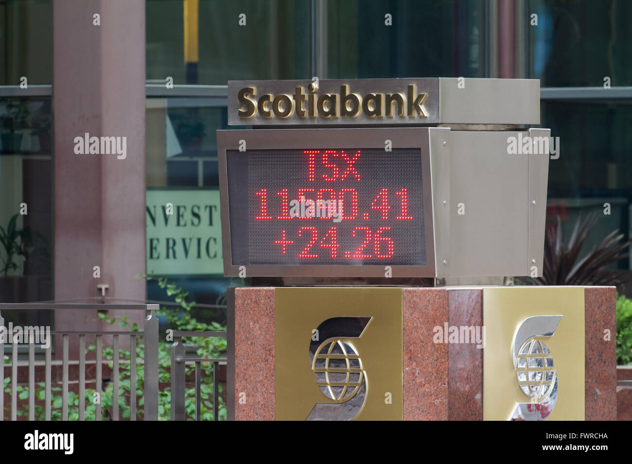 Indice Dow Jones in Toronto, Ont., il 29 maggio 2012 Foto Stock