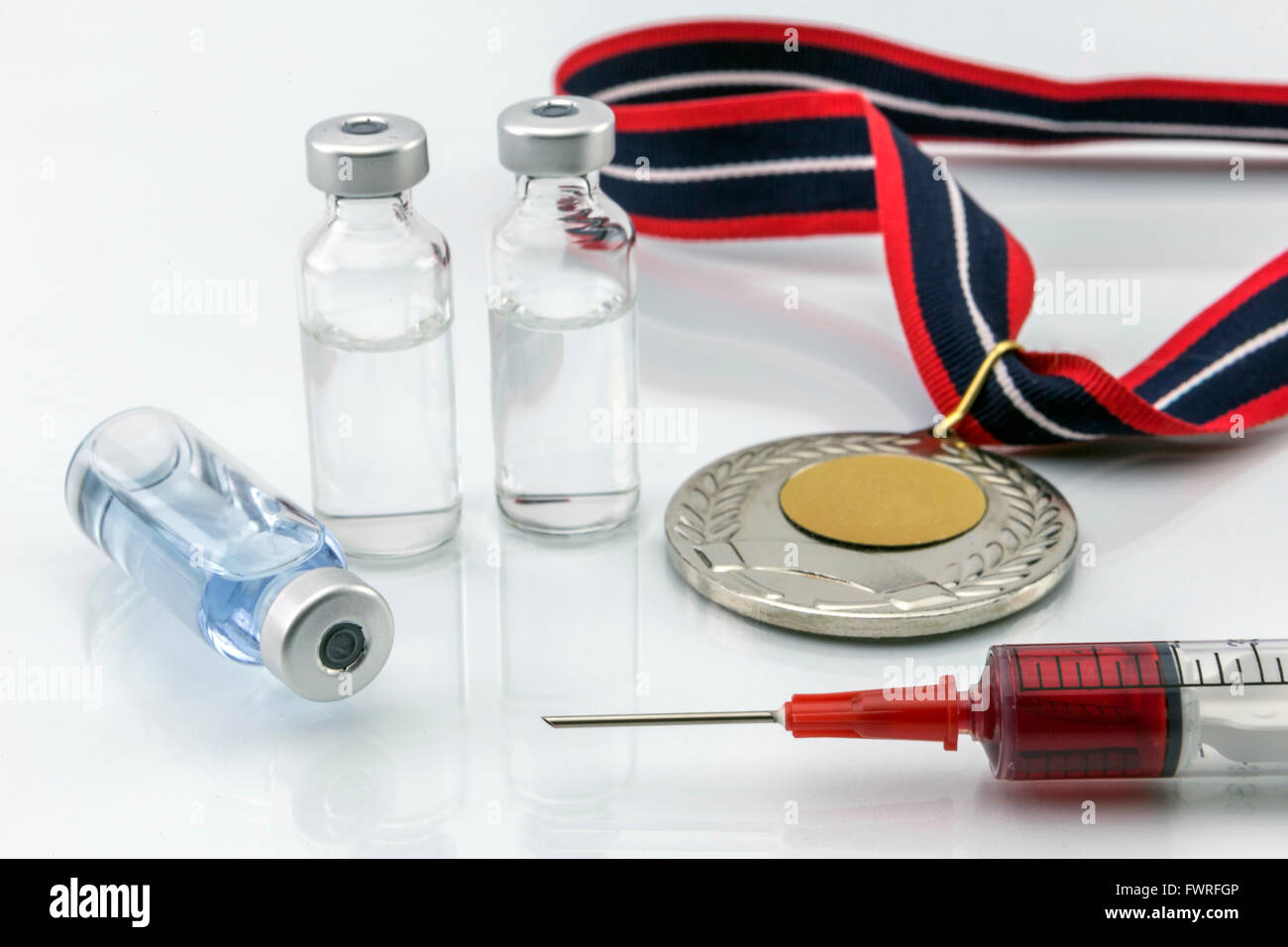 Il doping nello sport concept Foto Stock