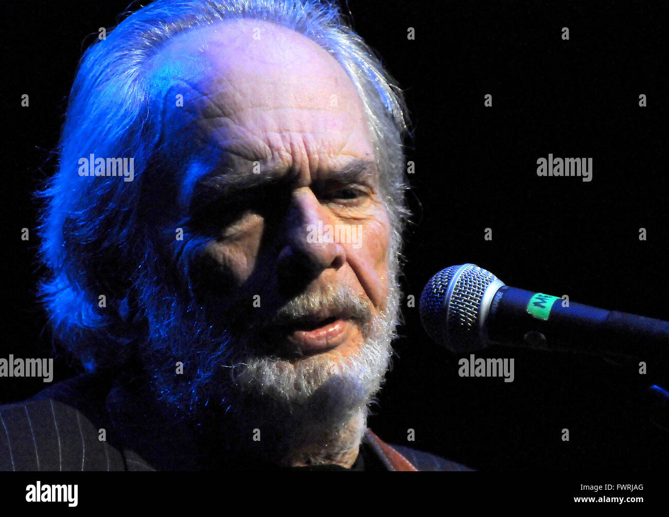 Febbraio 02, 2011 - Melbourne, Florida, Stati Uniti - paese leggenda della musica Merle Haggard suona al centro King per la P Foto Stock