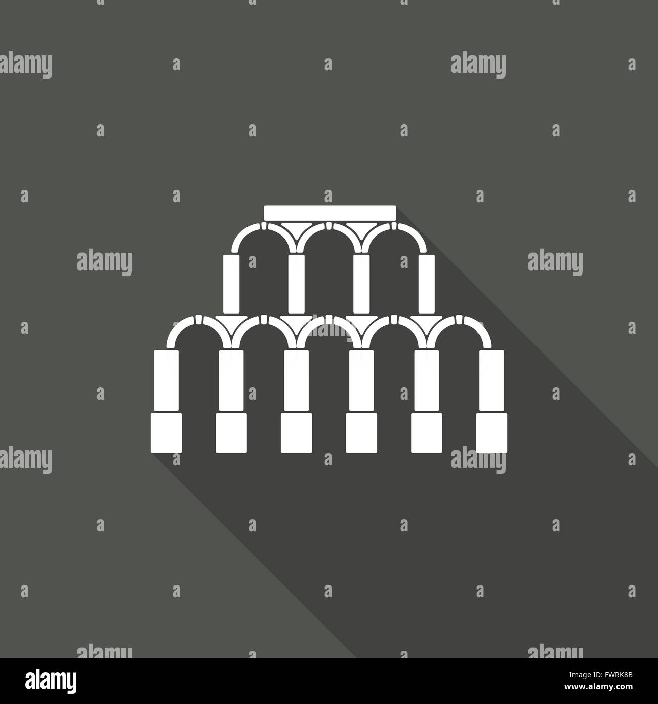 Antica architettura romana icona Illustrazione Vettoriale