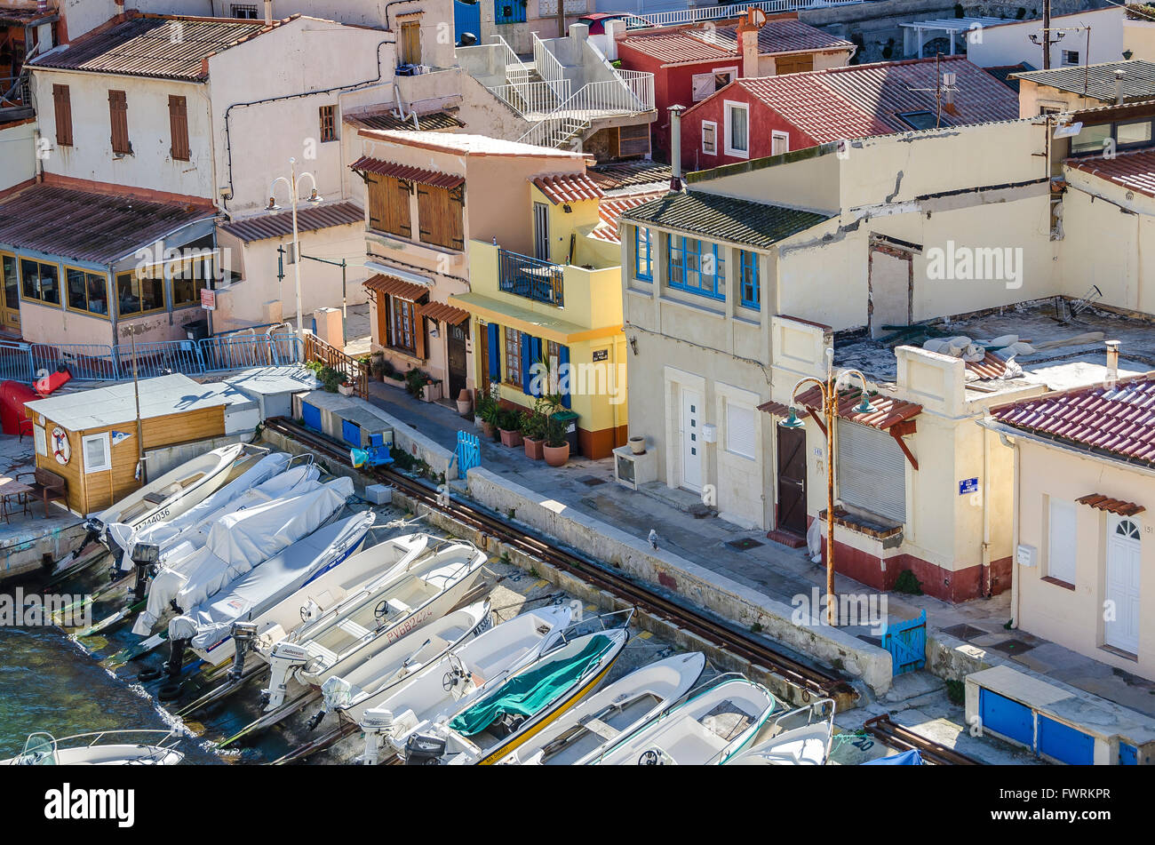 LE VALLON DES AUFFES, MARSIGLIA, BDR, FRANCIA 13 Foto Stock