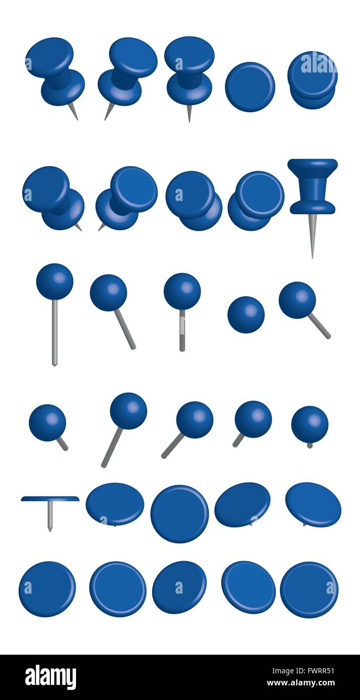 Illustrazione grafica vettoriale Pin di raccolta per l'uso creativo in graphic design Illustrazione Vettoriale