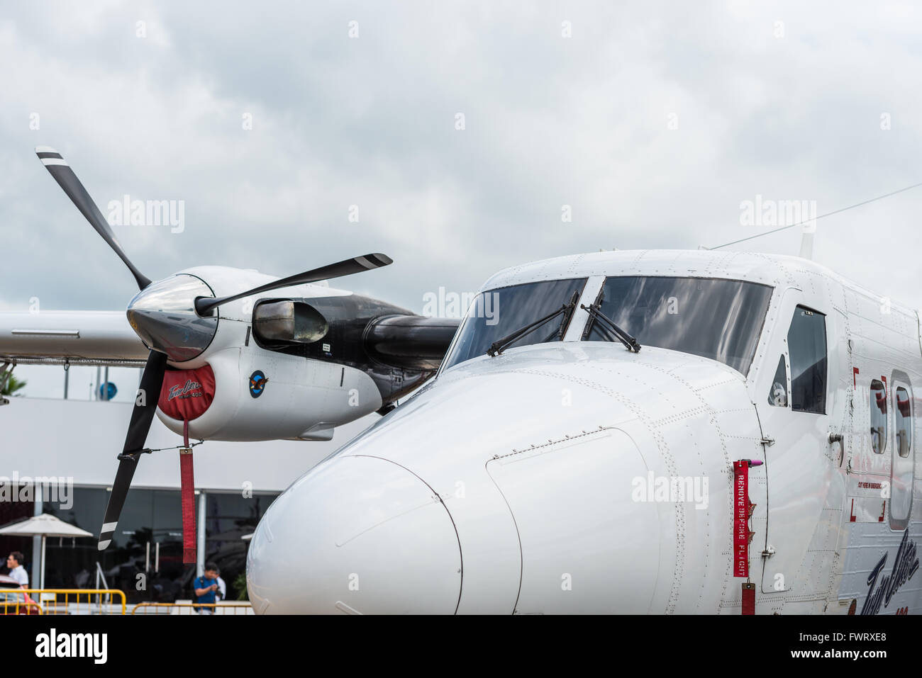 Luxury private jet in Singapore Air Show Foto Stock