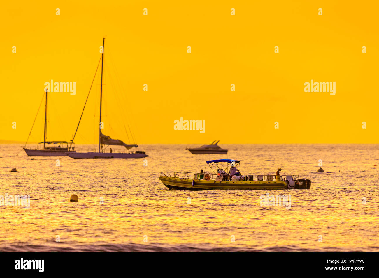 Lahaina Harbor, Maui Foto Stock